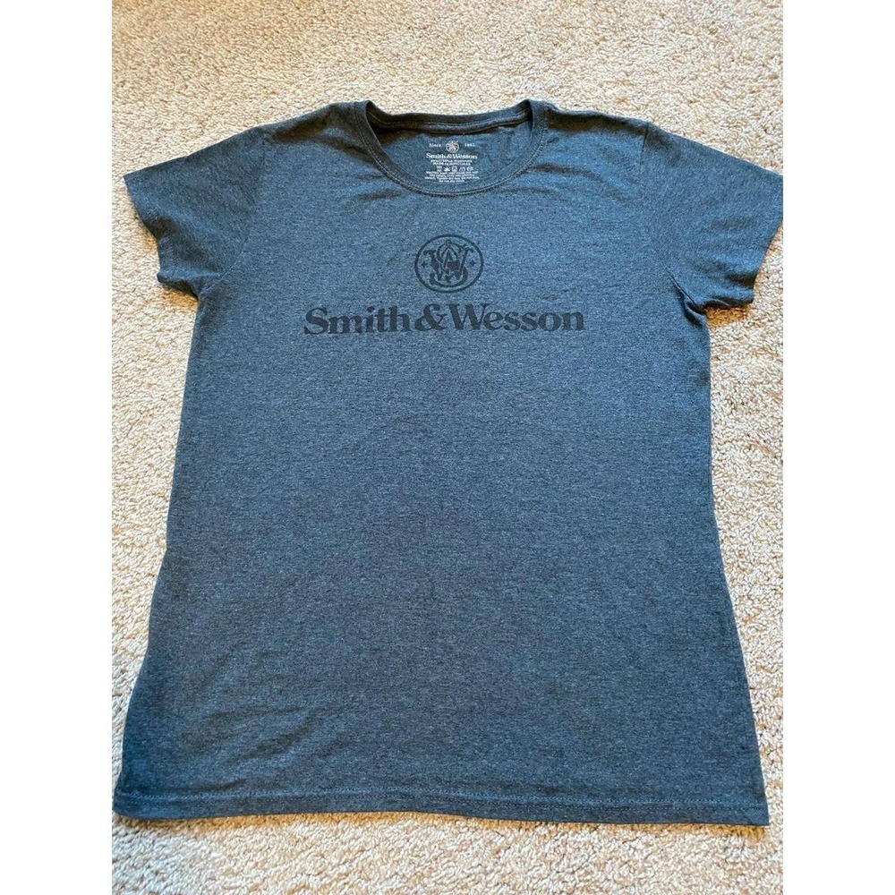 Smith & Wesson T Shirt Medium Grey Official Adult Short Sleeve s47
